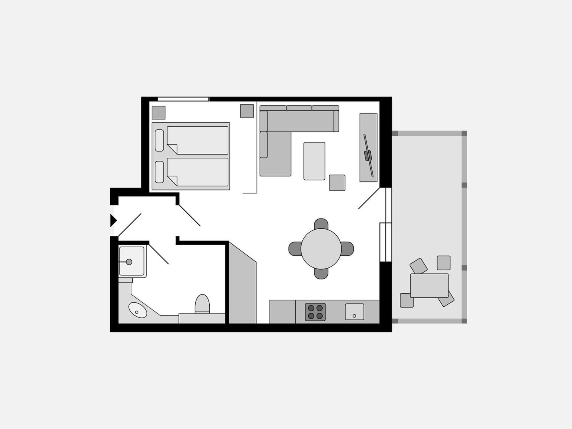 Duenenpark Binz - Komfortplus 1-Raum-Ferienwohnung Mit Balkon Im Dachgeschoss 095 Exterior photo
